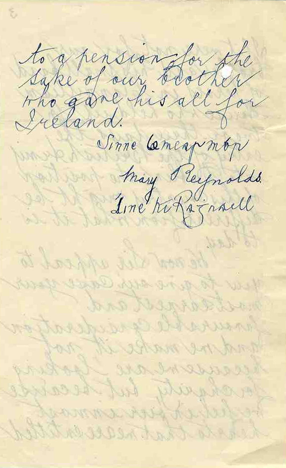 Correspondence regarding Mary and Anne Reynolds who supplied clothing to the Jacob's garrison